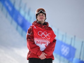 McMorris after the men's snowboard slopestyle final.