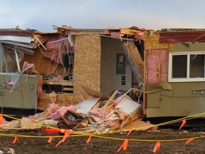 Damage to a Coastal GasLink work site near Houston, B.C.