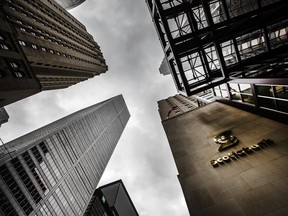 Bank towers in Toronto's financial district.