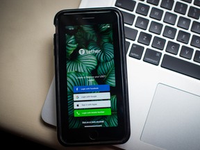 The Tether app on a smartphone.