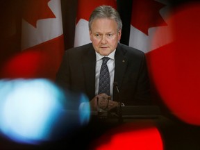 Former Bank of Canada governor Stephen Poloz at a news conference in March 2020.