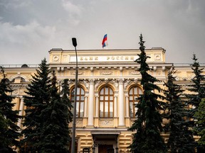 Der Hauptsitz der russischen Zentralbank in der Innenstadt von Moskau.