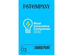ChargePoint recognized as one of Fast Company's Most Innovative Companies 2022
