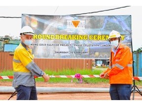 Ground-breaking Ceremony Ribbon Cutting at Selinsing Gold Mine