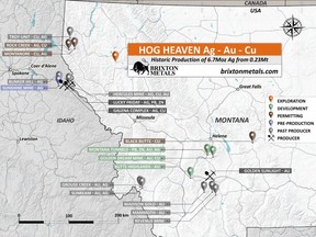 The Hog Heaven Cu-Ag-Au Project Location Map