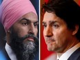 NDP Leader Jagmeet Singh, left, and Prime Minister Justin Trudeau have reached a deal to keep the Liberals in power until 2025.