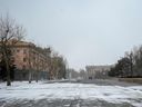 The near deserted streets of Mykolaiv, a city on the shores of the Black Sea in Ukraine that has been under Russian attack for days on March 11, 2022. 