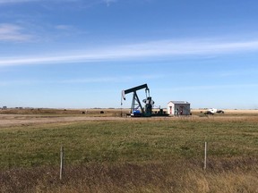 An oil rig in Stoughton, Saskatchewan.