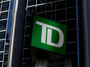 Toronto Dominion Bank saw adjusted net income grow 13 per cent to $3.83 billion in the first quarter.