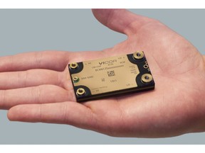 Reduced size and weight of the power delivery network are essential factors for the next generation of xEV platforms. Vicor products are the most power-dense products available for EVs.  For example, 2.5kW of power from the Vicor BCM6135 can be held in the palm of your hand.