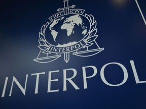 The Interpol logo.