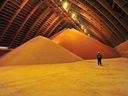 The storage warehouse at Nutrien's Cory potash mine near Saskatoon, Saskatchewan.