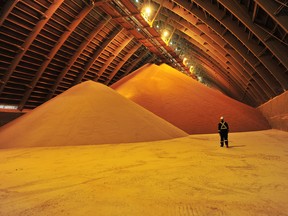 Nutrien's Cory potash mine storage warehouse near Saskatoon, Saskatchewan.