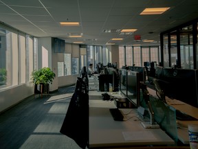 Employee desks at the Bank of Montreal (BMO) offices in New York.