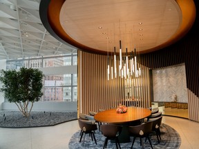 A meeting area at the Deutsche Bank offices in New York.