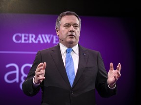 Jason Kenney speaks during the 2022 CERAWeek by S&P Global conference in Houston, Texas.