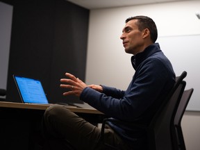 Jared Spataro, corporate vice president for Modern Work at Microsoft Corp., speaks during an interview at the Microsoft Campus in Redmond, Washington.