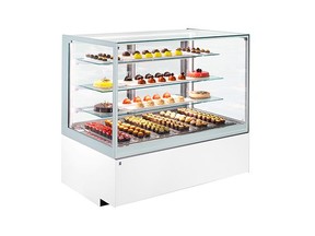 Introducing the Lilium Display by ifi, offering the ultimate in display visibility for pastries and cold snacks. Lilium is an energy-efficient, safe, and elegant way to display your products. LED lighting gently highlights pastries and cold snacks, its unique design maintains a consistent temperature from the base tray to the top shelf.