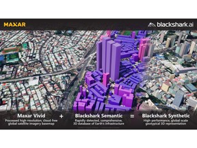 Blackshark.ai will leverage Maxar's global cloudless satellite imagery basemap, Vivid, to create a highly performant and photo-realistic 3D map for enterprise and government customers in industries such as gaming, metaverse, simulation and mixed reality environments.
