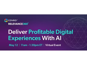 Coveo Relevance 360 Virtual Event: Deliver profitable digital experiences with AI