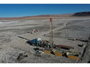 Drilling operation at Laguna Verde