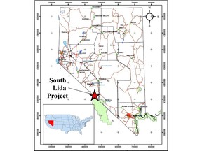 South Lida Project Location Map