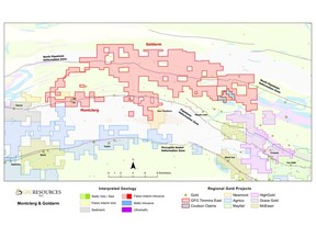 GFG's Property Map - Timmins East Regional Map of the Goldarm Property with Coulson Claims