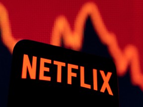 Shares of Netflix Inc fell 26% in premarket trading, extending its fall this year to 57%.