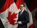 Der Gouverneur der Bank of Canada, Tiff Macklem, hält eine Pressekonferenz bei der Bank of Canada in Ottawa ab.