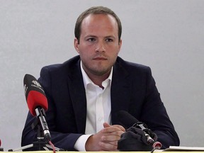 Federal Liberal backbencher Nathaniel Erskine-Smith during a news conference in Toronto on July 22, 2016.