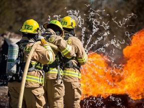 Firerein Inc. is a firefighter led start-up in Napanee, Ont., where a team of firefighters and a neighbour friend invented a fire suppressant made from natural ingredients.