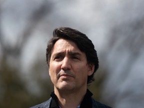 Prime Minister Justin Trudeau speaks during an event in Hamilton, Ont. on April 8, 2022.