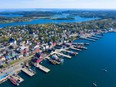 An aerial view of Lunenburg, N.S.