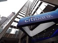 The Citibank corporate office and headquarters in midtown Manhattan, New York.