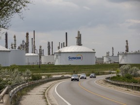 A Suncor Energy Inc. oil refinery near the Enbridge Line 5 pipeline in Sarnia, Ontario.