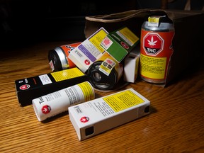 Various cannabis products available for legal purchase in Canada