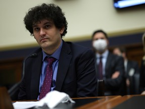 Sam Bankman-Fried testifies during a hearing before the House Financial Services Committee at Rayburn House Office Building on Capitol Hill December 8, 2021.