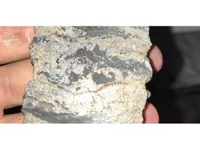 Stringers of Co-Ni mineralization in low grade metamorphic sediments.