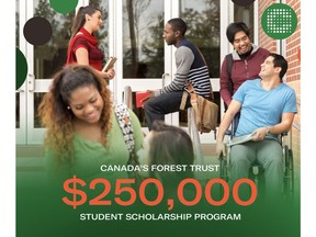 Launching Canada's Forest Trust $250,000 Scholarship Program for students aged 13-18 across Canada.