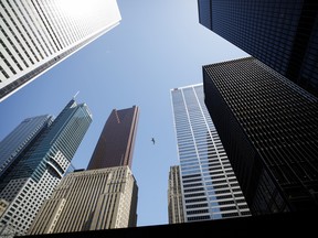 Bank towers in Toronto's financial district.