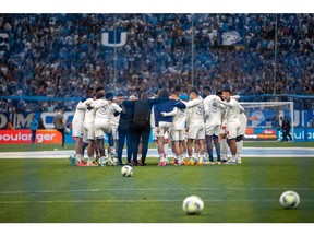 Ahead of their Ligue 1 match against Lyon, the players of Olympique de Marseille wore jerseys that were made as part of PUMA's innovative recycling project RE:JERSEY.