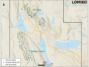 Figure 1. Location of existing and planned 2022 holes