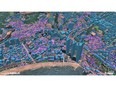 Sample of the 3D Vector Map of Buildings and Vegetation Generated by Ecopia AI Leveraging Airbus Imagery