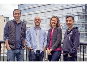 Left to right: Matt Spoke (CEO and Founder), Sam Pajot-Phipps (VP Growth), Stephanie Overholt (VP Product & Engineering), and Ian Chan (GM and CFO).