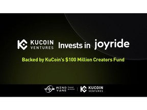 KuCoin Ventures Invests in Joyride Games, Inc.