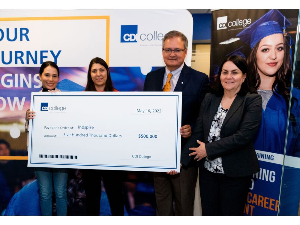 CDI College Donates 500K In Scholarships To Indspire For Indigenous   Cheque Presentation 