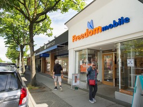 Ein Freedom Mobile-Geschäft in Vancouver.