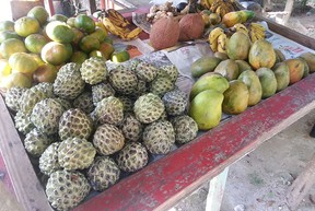 Produce at a Jamaican market. The Ministry of Agriculture and Fisheries recently allocated 9,000 unused acres to farming, and roughly 11 per cent of Jamaica’s land is arable, according to the World Bank.