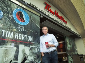 Duncan Fulton, chief corporate officer at Restaurant Brands International, at the Hockey Hall of Fame Tim Hortons location in Toronto on Aug. 16, 2018.