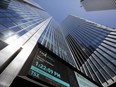 The Toronto Stock Exchange in the financial district of Toronto.